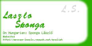 laszlo sponga business card