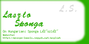 laszlo sponga business card